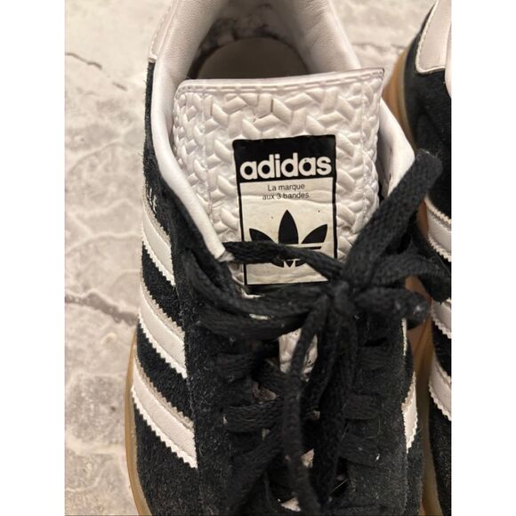 ADIDAS GAZELLE BOLD SHOES, $120 Sz 7 Core Black / Cloud White - Picture 9 of 9